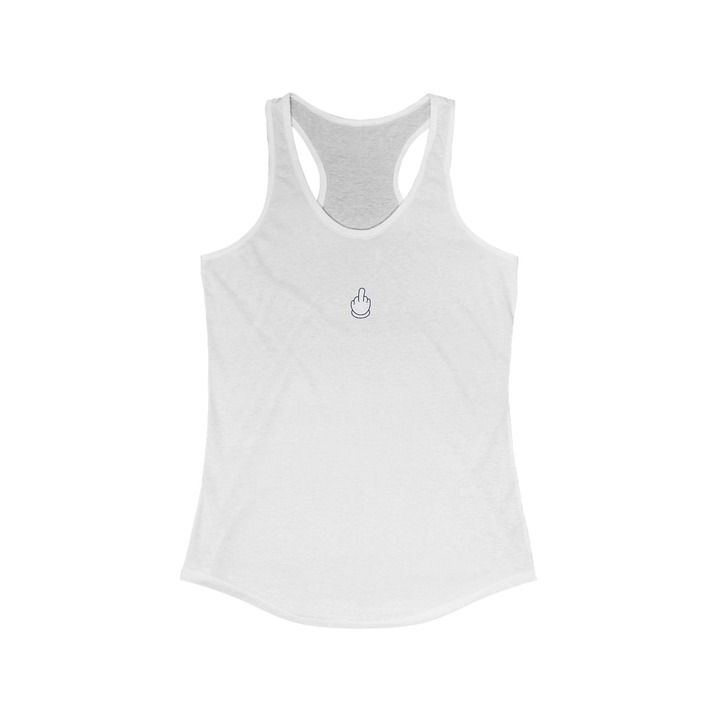 Middle Finger Women's Ideal Racerback Tank