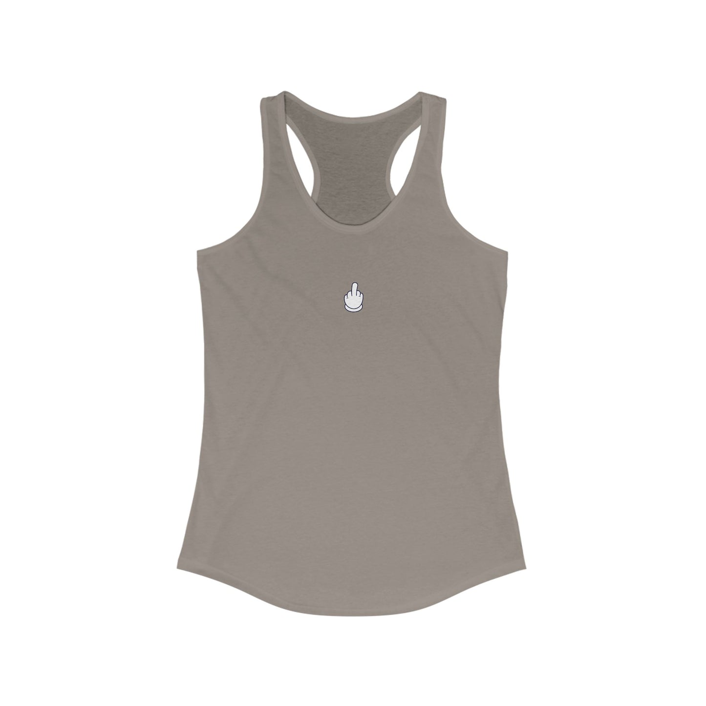 Middle Finger Women's Ideal Racerback Tank