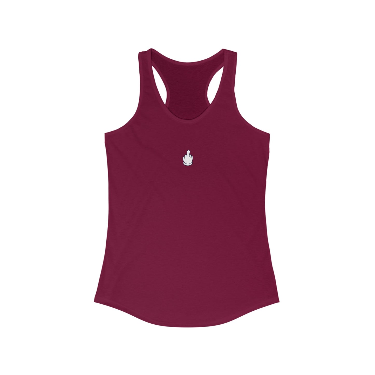 Middle Finger Women's Ideal Racerback Tank
