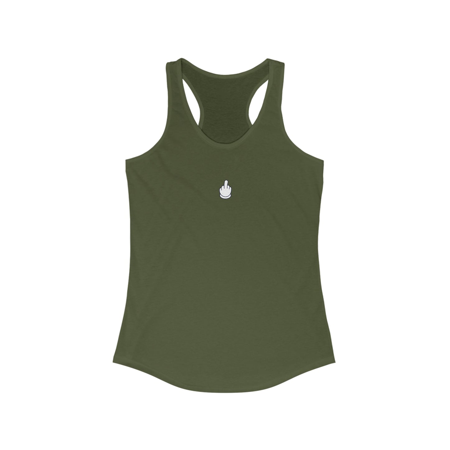 Middle Finger Women's Ideal Racerback Tank