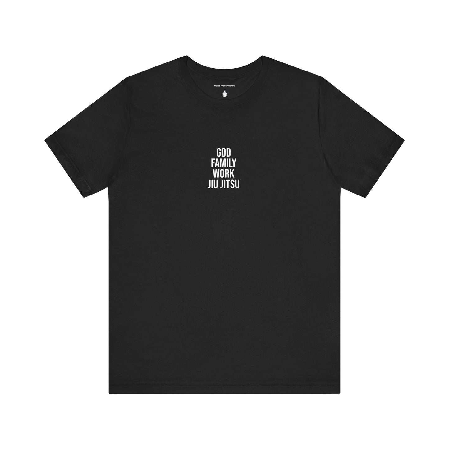 God, Family, Work, Jiu Jitsu Unisex Jersey Short Sleeve Tee