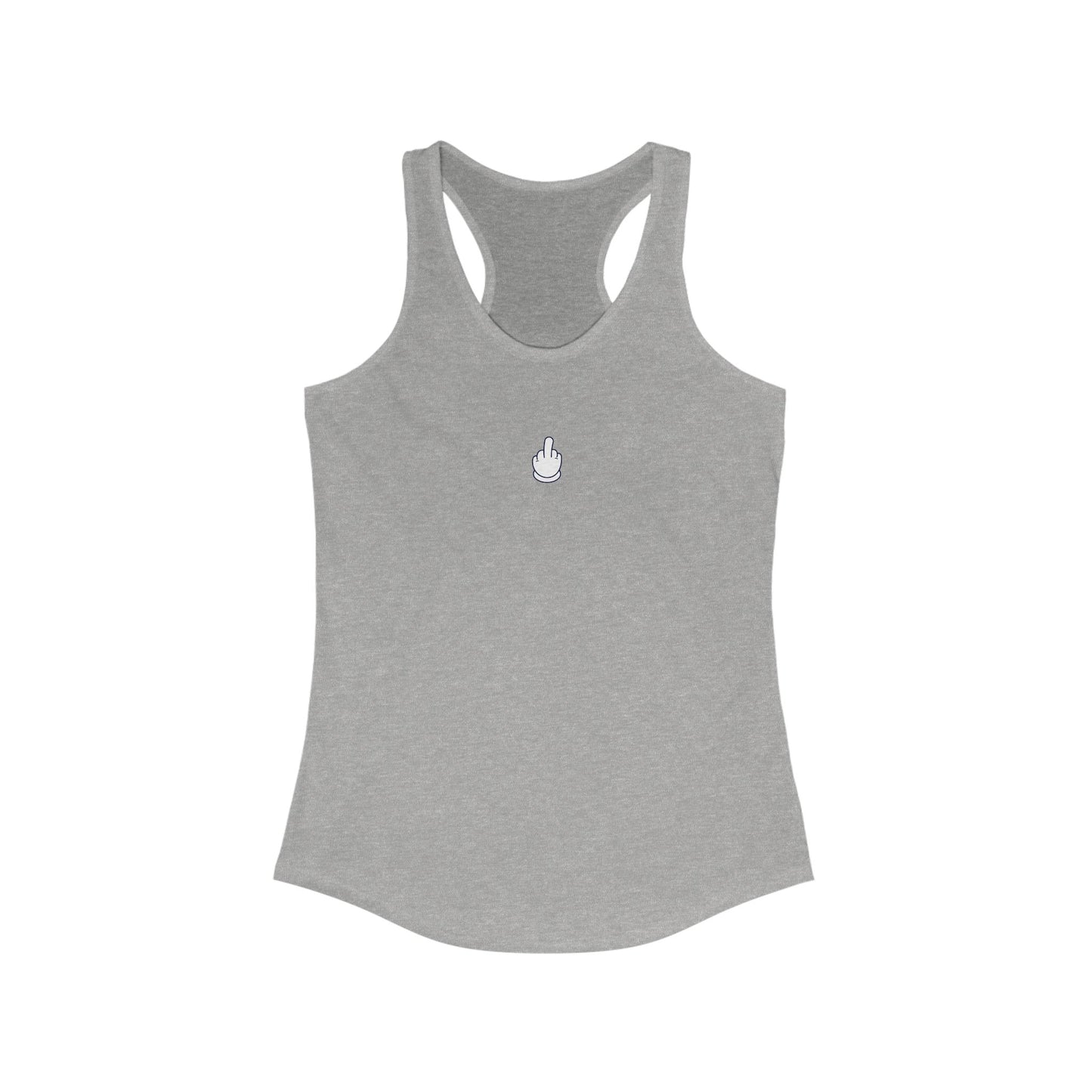 Middle Finger Women's Ideal Racerback Tank