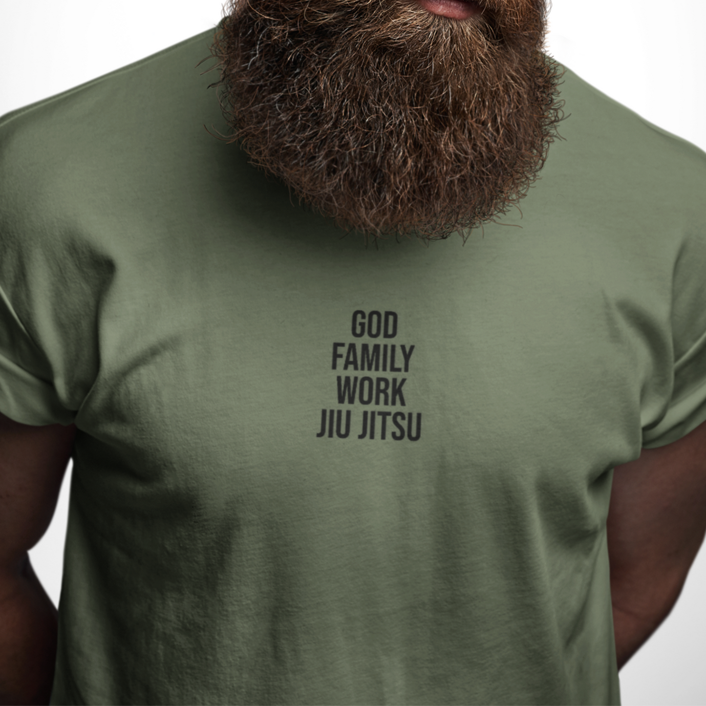 God, Family, Work, Jiu Jitsu Unisex Jersey Short Sleeve Tee